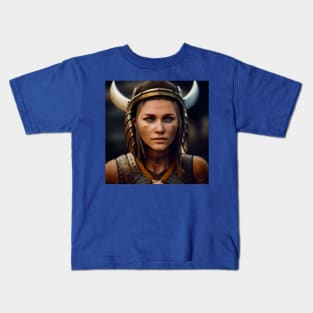 Viking Shield Maiden Kids T-Shirt